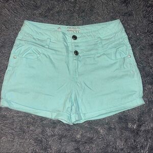 Celebrity Pink Jeans Shorts: Teal